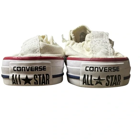 Converse Chuck Taylor All Star Slip-On Low Top White Red Women’s Size 9 - Picture 7 of 9